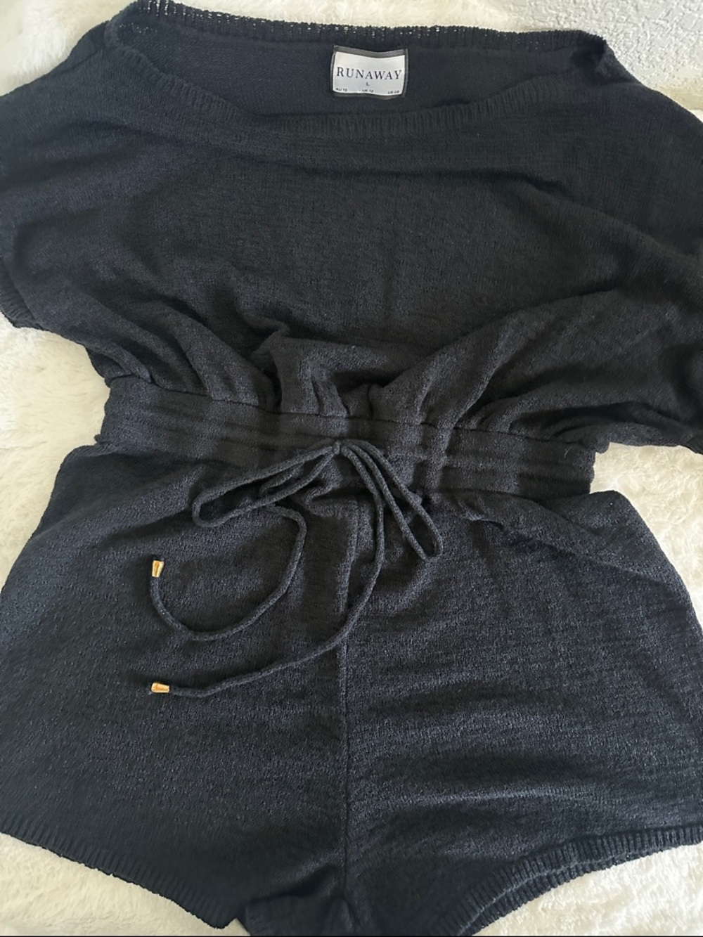 Runaway The Label - Black Romper - Size L or Size 8 - NWOT - Off the Shoulder